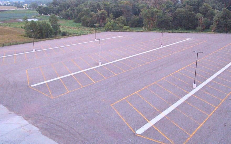 Outdoor gravel parking lot in Bellevue, NE